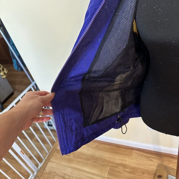 Vtg Asics Womens Tracksuit Purple Nylon Poly Medium Zip Up Pants 80s Fashion - Picture 16 of 16